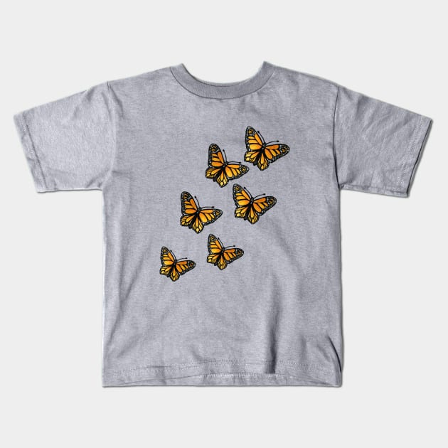 Monarch butterflies Kids T-Shirt by bubbsnugg